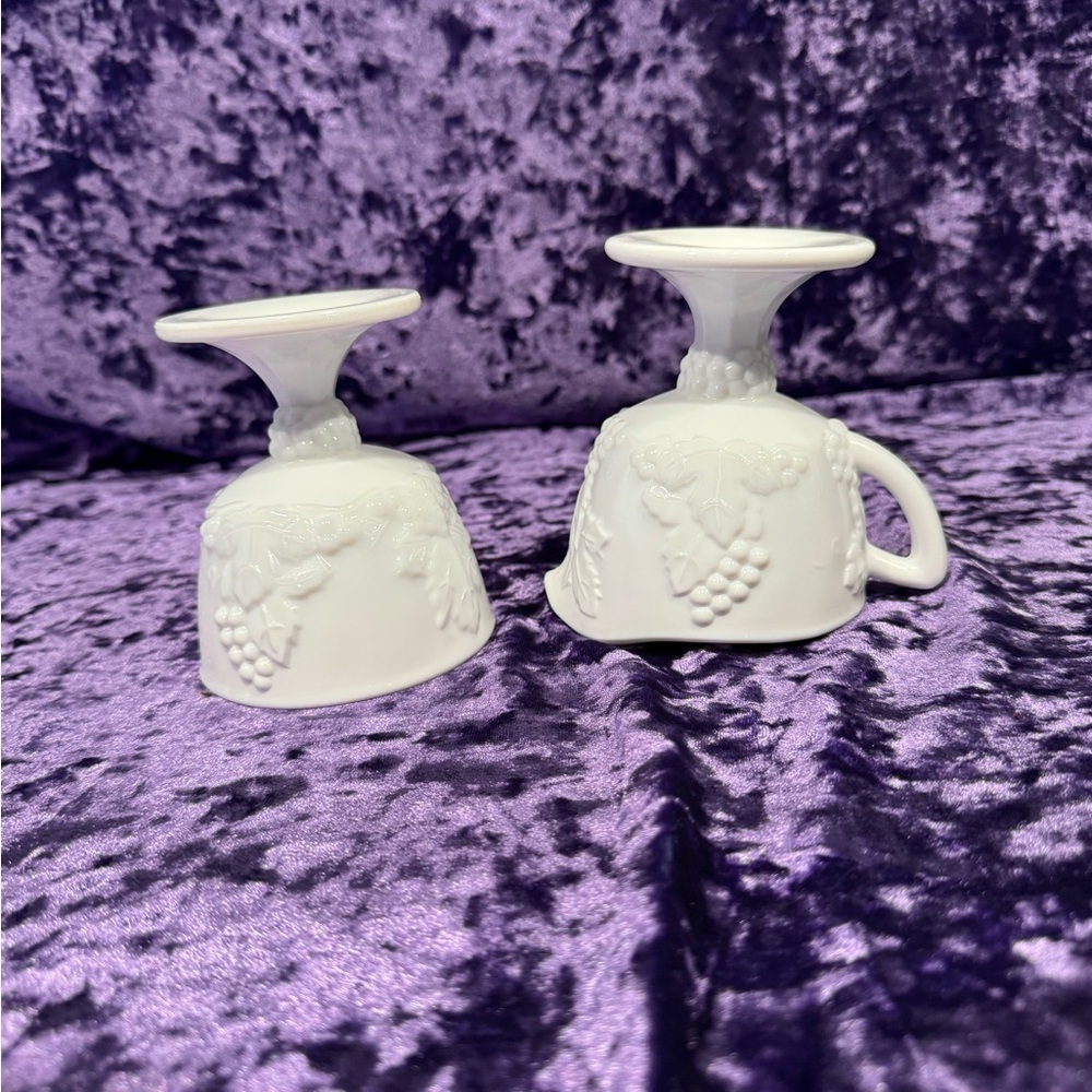 Vintage Milk Glass Colony Harvest Grape Sugar & Creamer - Picture 2 of 2